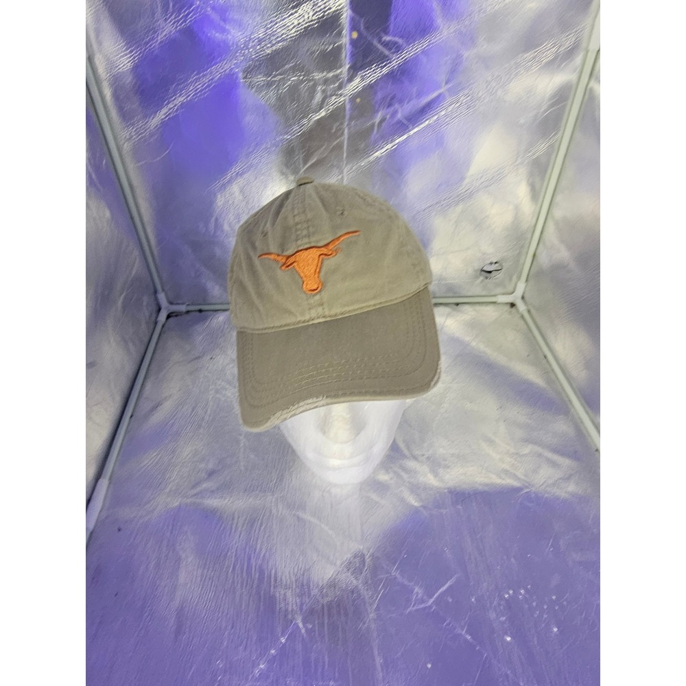 NCAA Texas Longhorns Hat Khaki Tan Orange Longhorn Logo Adjustable Dad Cap